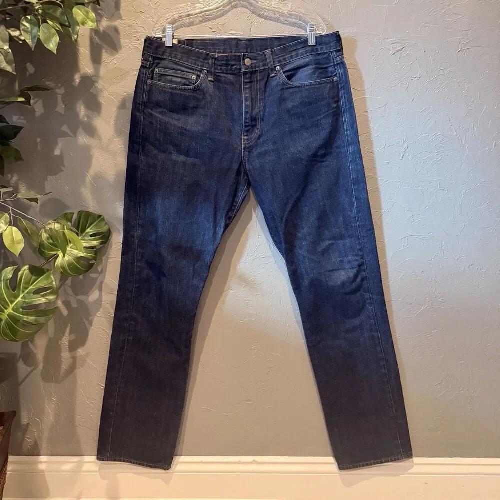 J. Crew Style 770  Slim Fit  Dark Wash Dadcore Jeans Men’s 36x34 Preppy